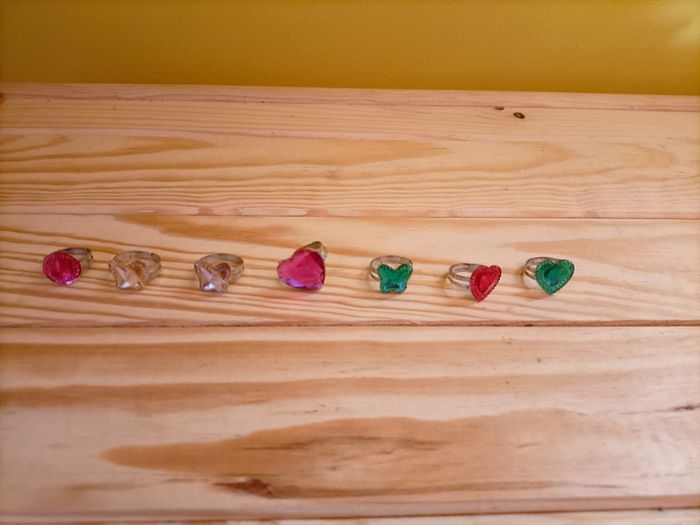 Lot de 7 bagues enfant neuves - boîte étoile - Carrefour - photo numéro 3