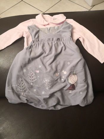 Robe + tee-shirt manches longues 6 mois