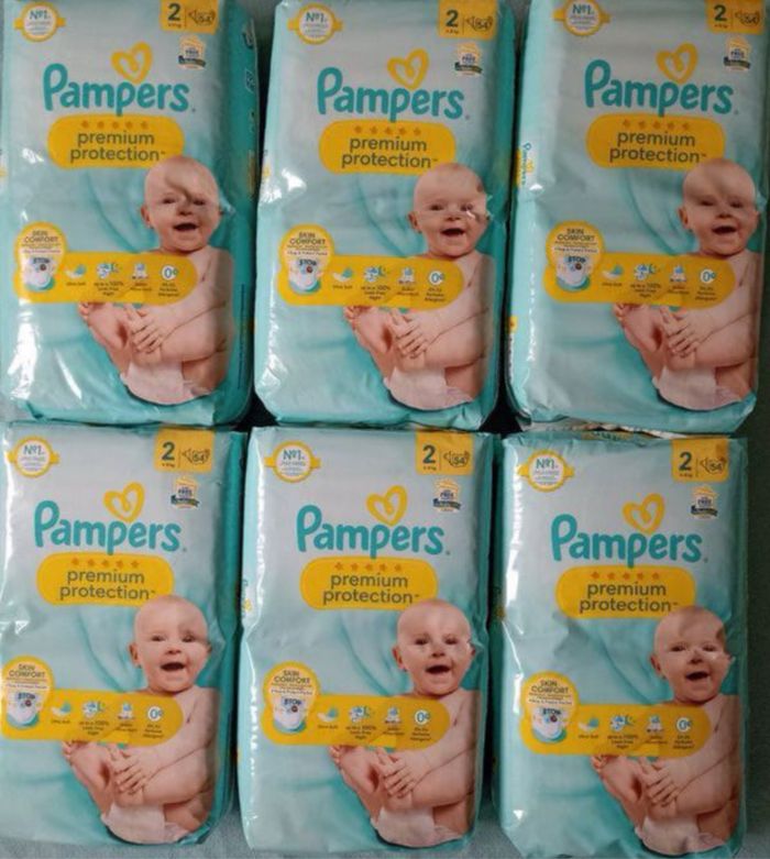 Six pack de couches Pampers taille 2 preuim