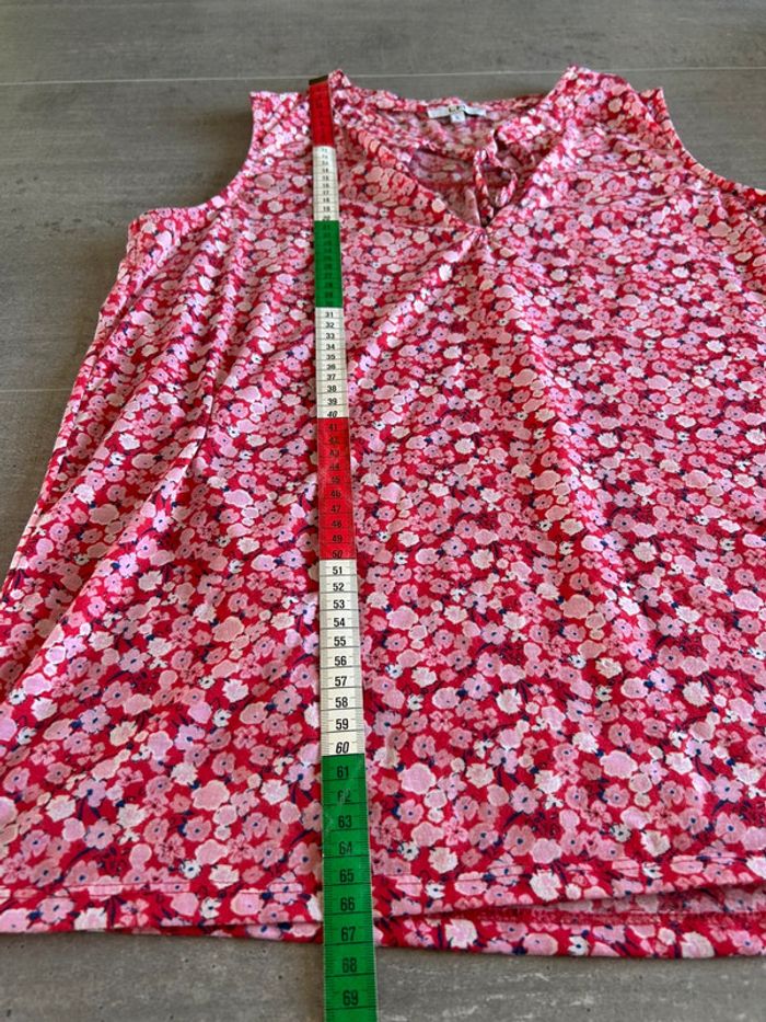Blouse rose fleurie L - photo numéro 4