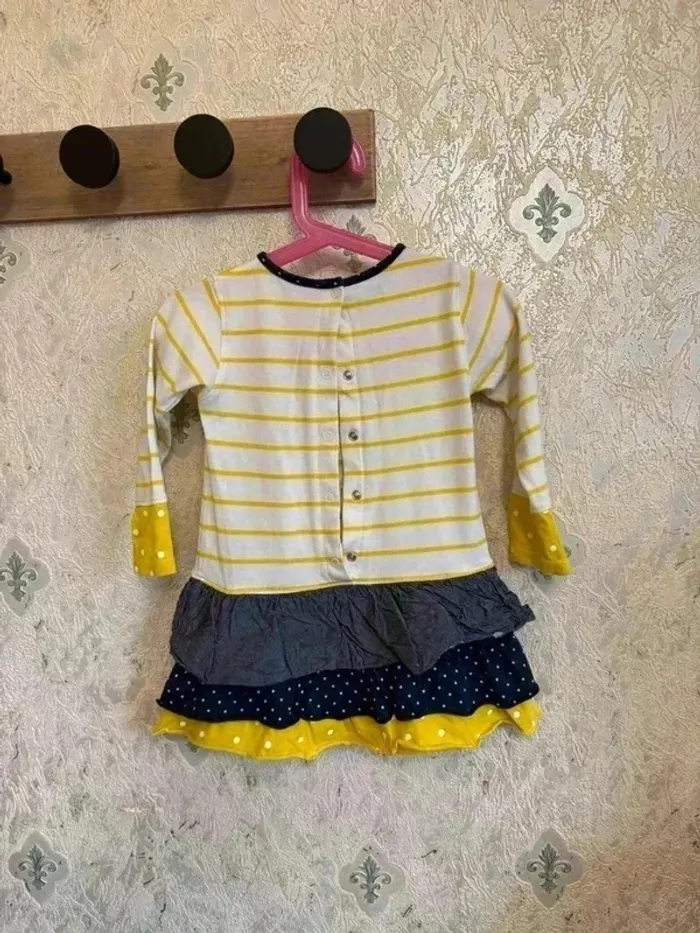 Robe Fille La Compagnie des Petits - Volants & Joli Motif - Taille 2 Ans - Très Bon État - photo numéro 2