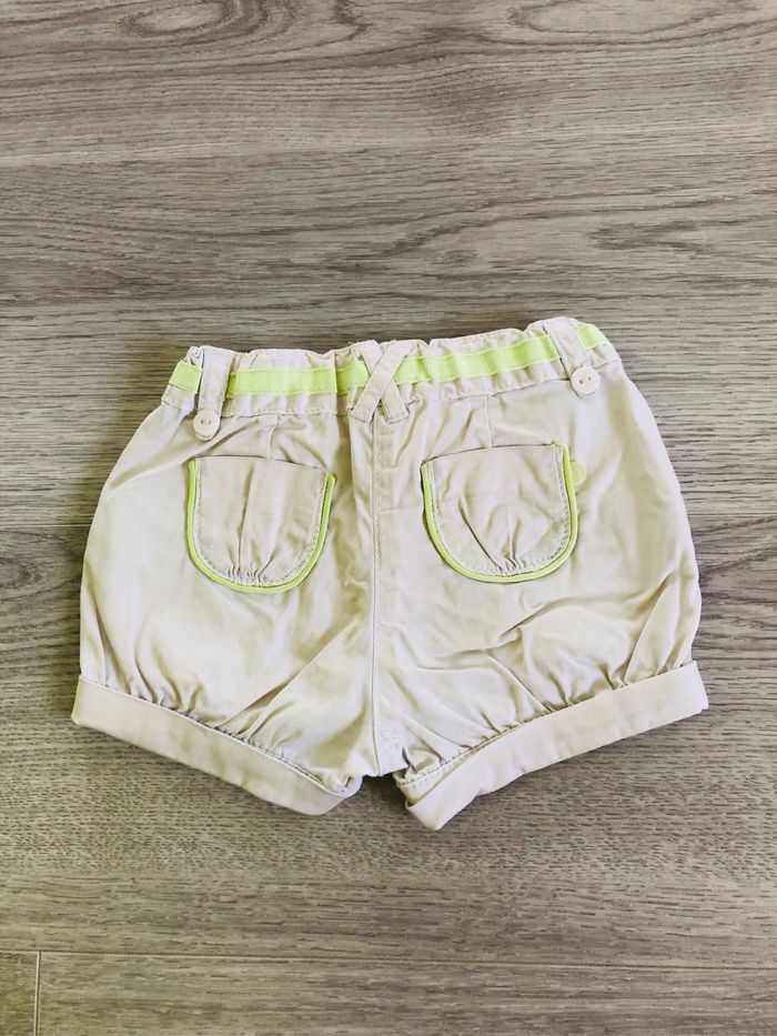 Short fille bébé obaibi 12 mois blanc - photo numéro 3