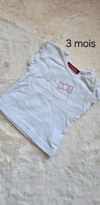 T shirt Weekend à la mer taille 3 mois