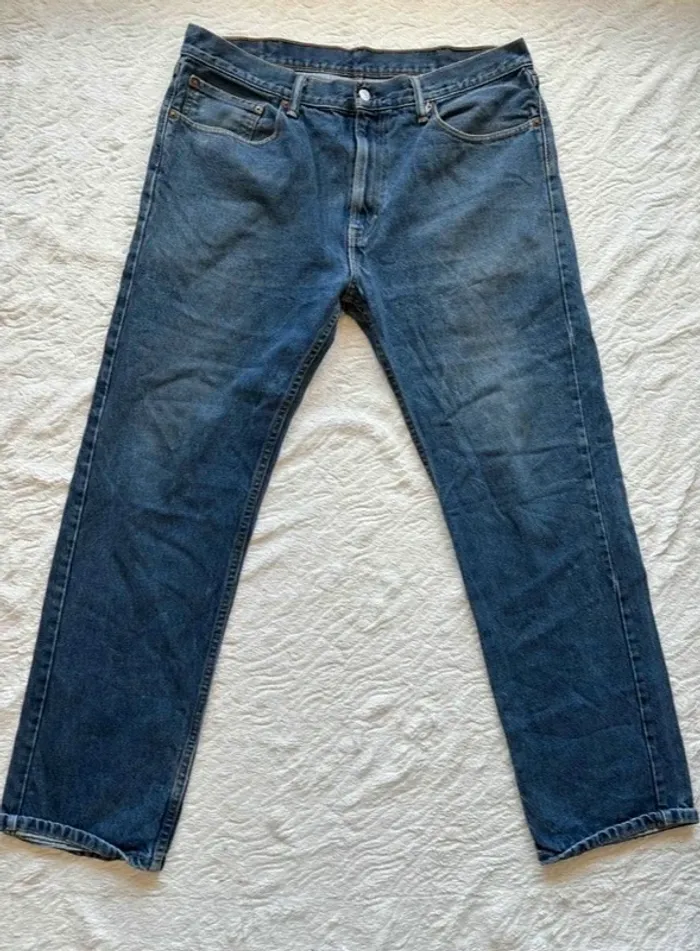 Jean Levi’s 505 Straight fit droit Bleu femme Unisexe 50/5XL L32 taille haute Y2K vintage - photo numéro 4