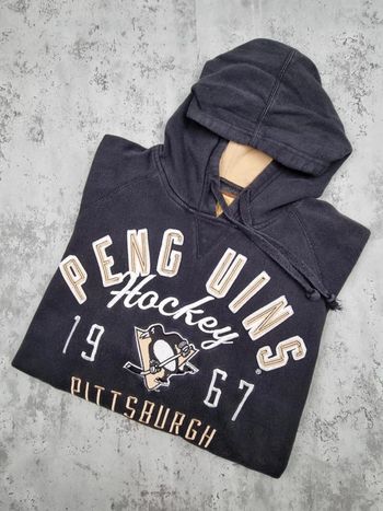 Pull capuche universitaire Pittsburgh noir, M Hommes