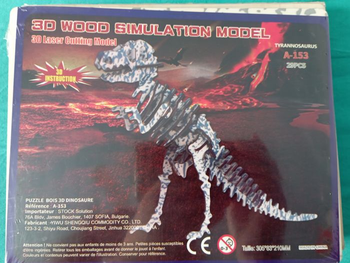 Tyrannosaurus - Puzzle Bois 3D dinosaure