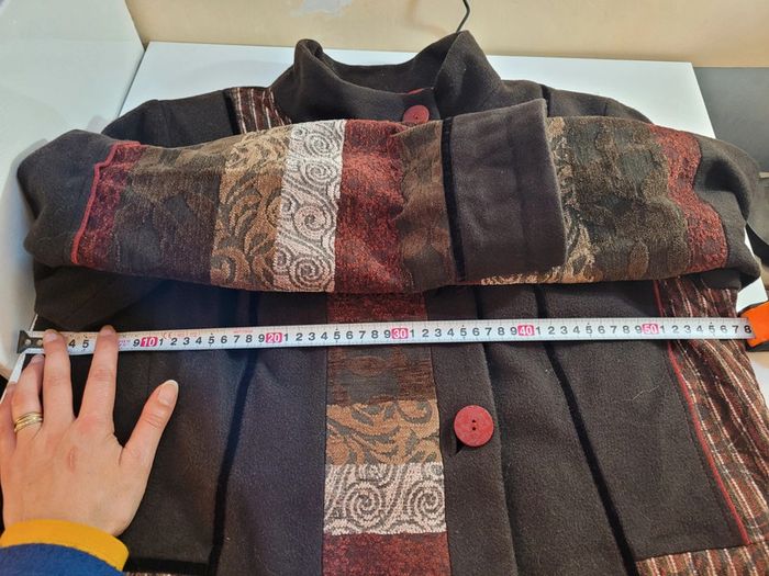 Manteau laine marron beige, orange Scottage - photo numéro 10