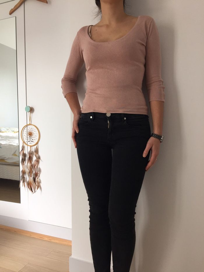Pull de couleur vieux rose - photo numéro 4