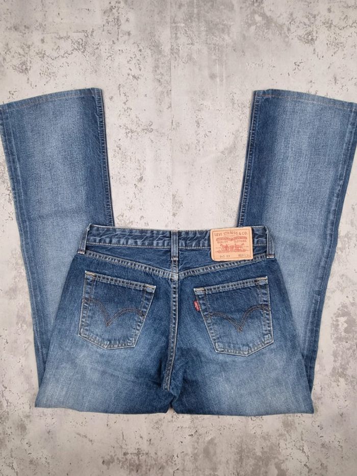 Jean évasé Levi’s Strauss & Co 545 bleu – Taille 38 Femme (mesures en photos) - photo numéro 3