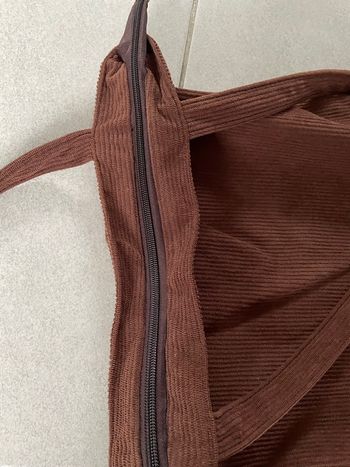 Sac Tote bag côtelé marron - Neuf