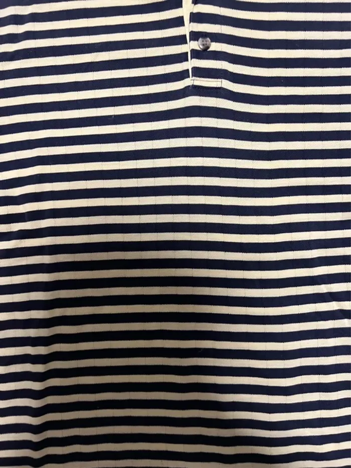 Polo adidas à rayures vintage 90s taille L - photo numéro 4