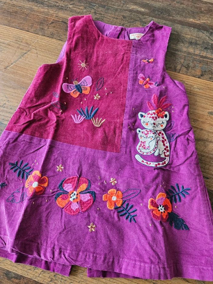Robe velours DPAM 2ans bébé fille - photo numéro 2