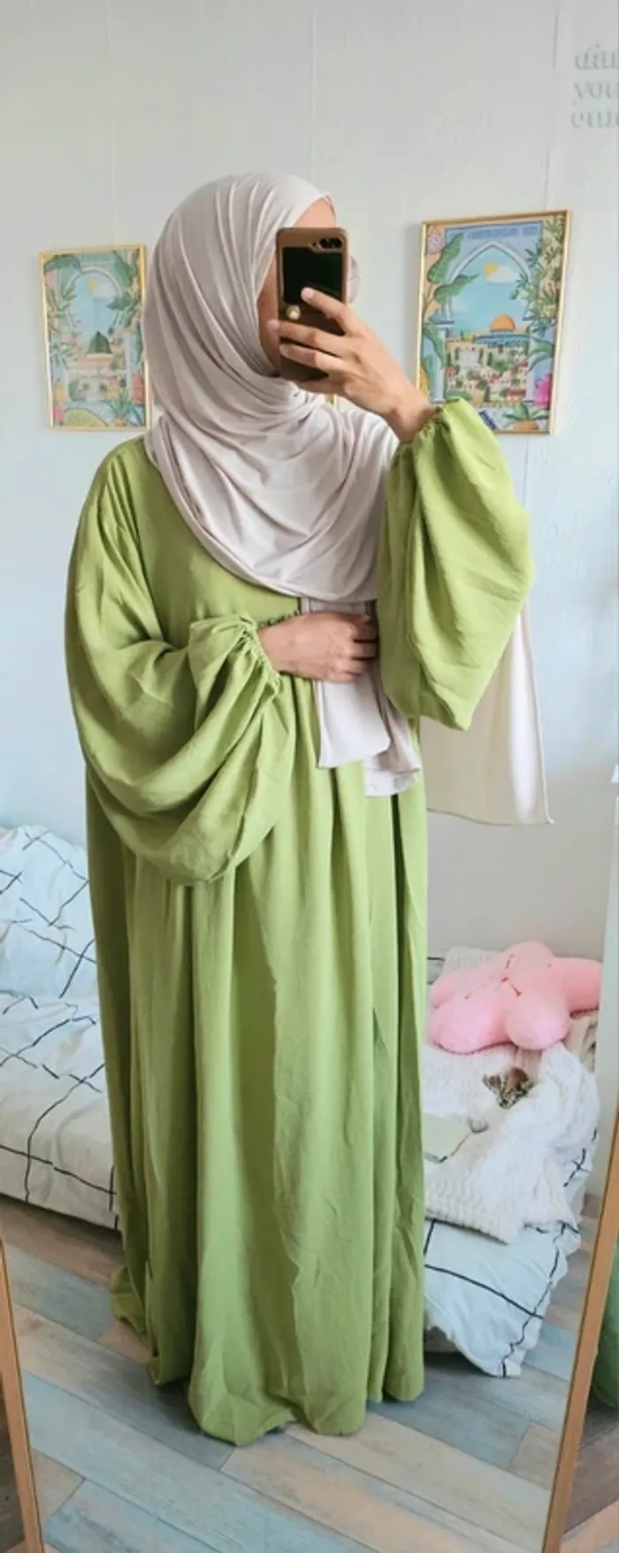 Robe verte pomme bouffante taille unique neuve - photo numéro 12