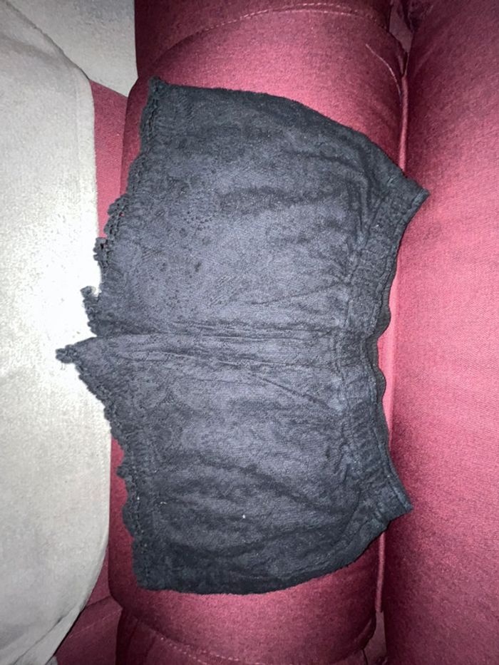 Short noir dentelle
