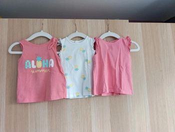 Lot 3 débardeurs 6 mois