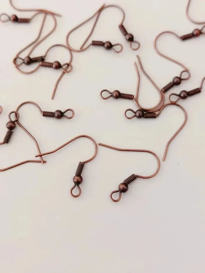 Lot de 20 crochets pour boucles d'oreilles cuivre - photo numéro 2