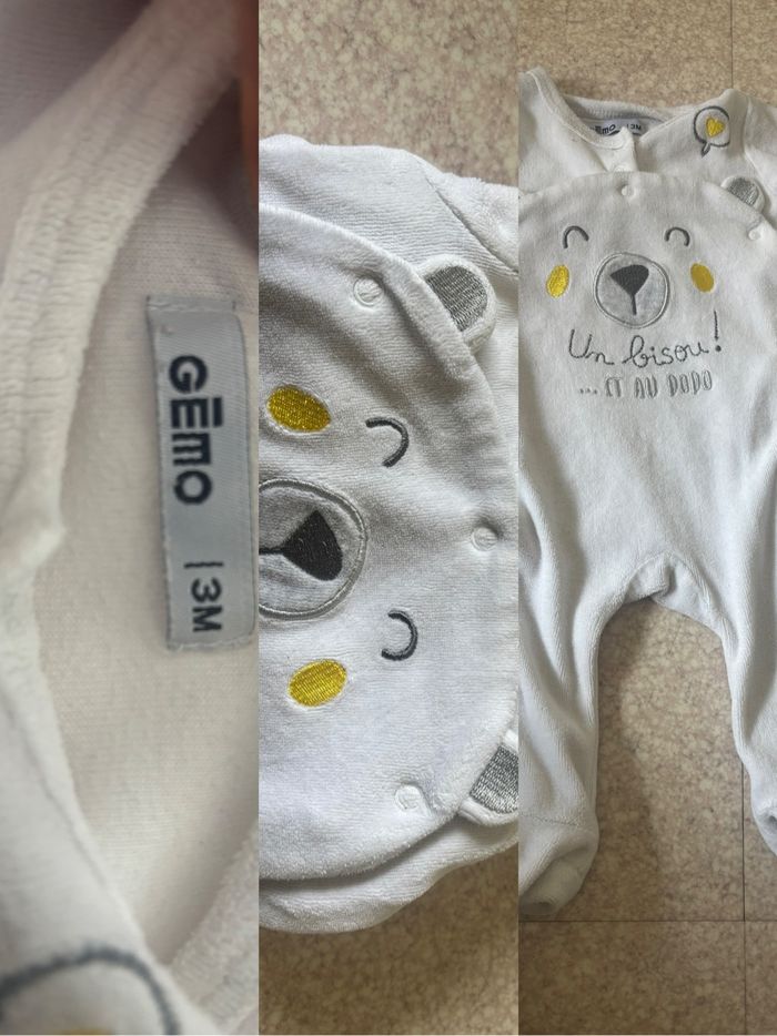 Lot 5  pyjamas bébé 3 mois – Disney, Kiabi, Gémo, Tape à l’œil – Très bon état - photo numéro 4