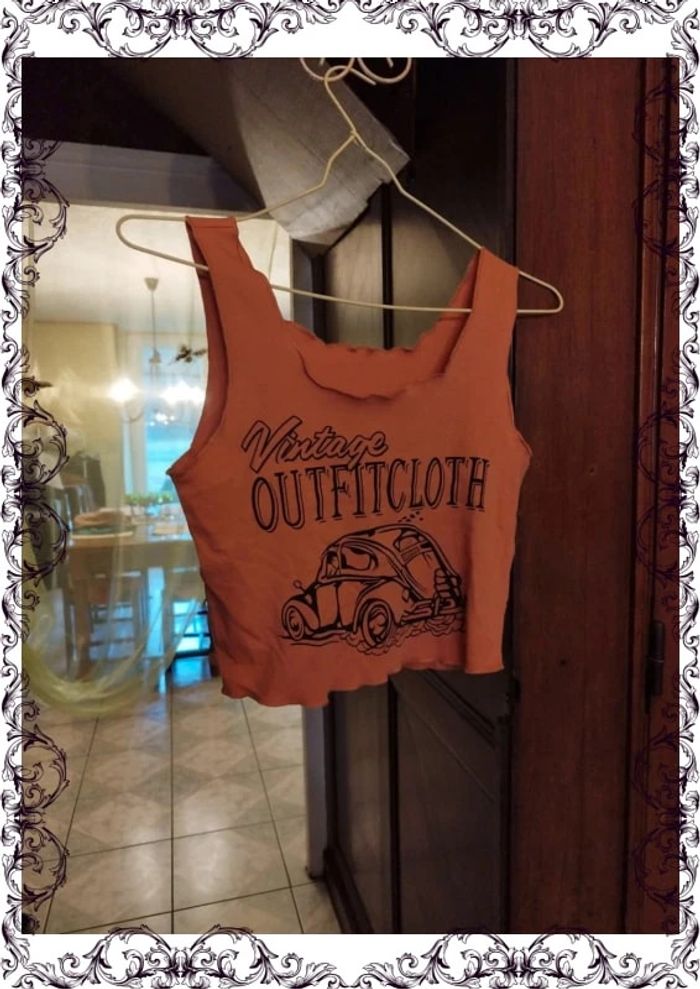 Débardeur crop top rouille style y2k Shein S/36 - photo numéro 3