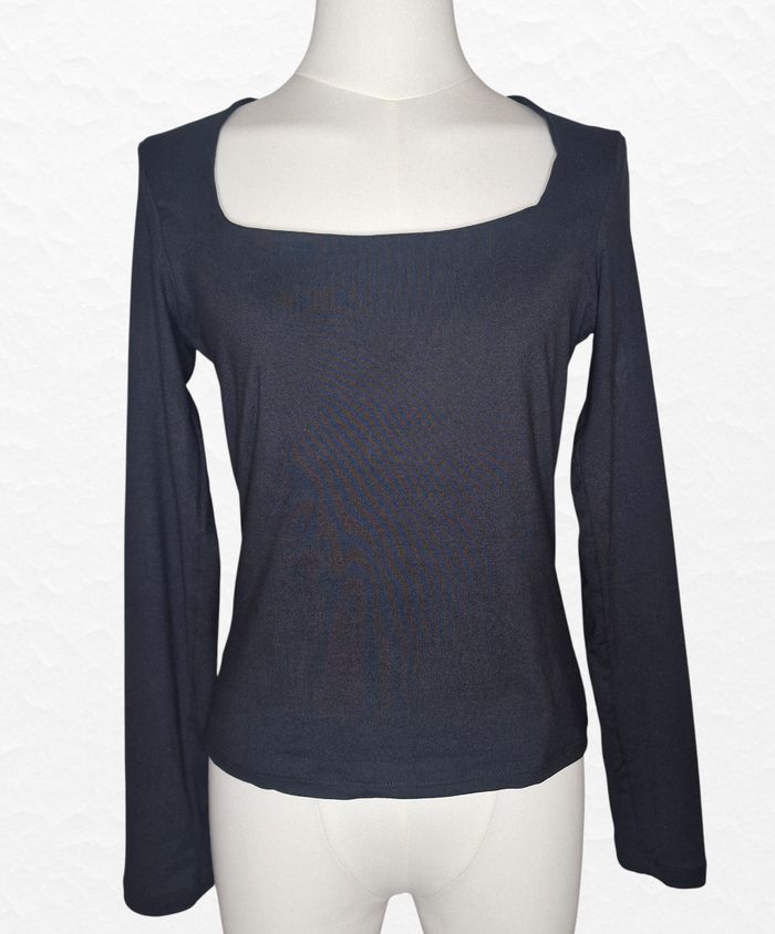 Haut manches longues H&M – Taille S – Noir – État : Très bon