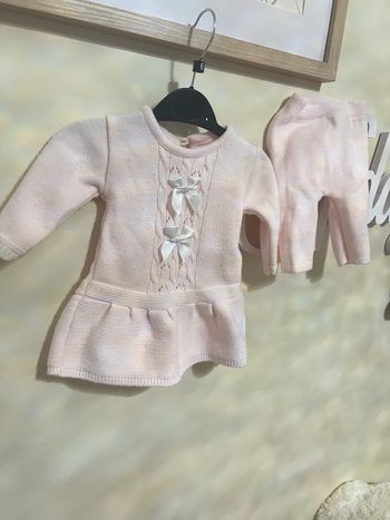 Ensemble en laine rose