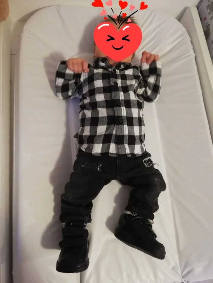 Ensemble lulu castagnette et chemise à carreaux 3 mois - photo numéro 8