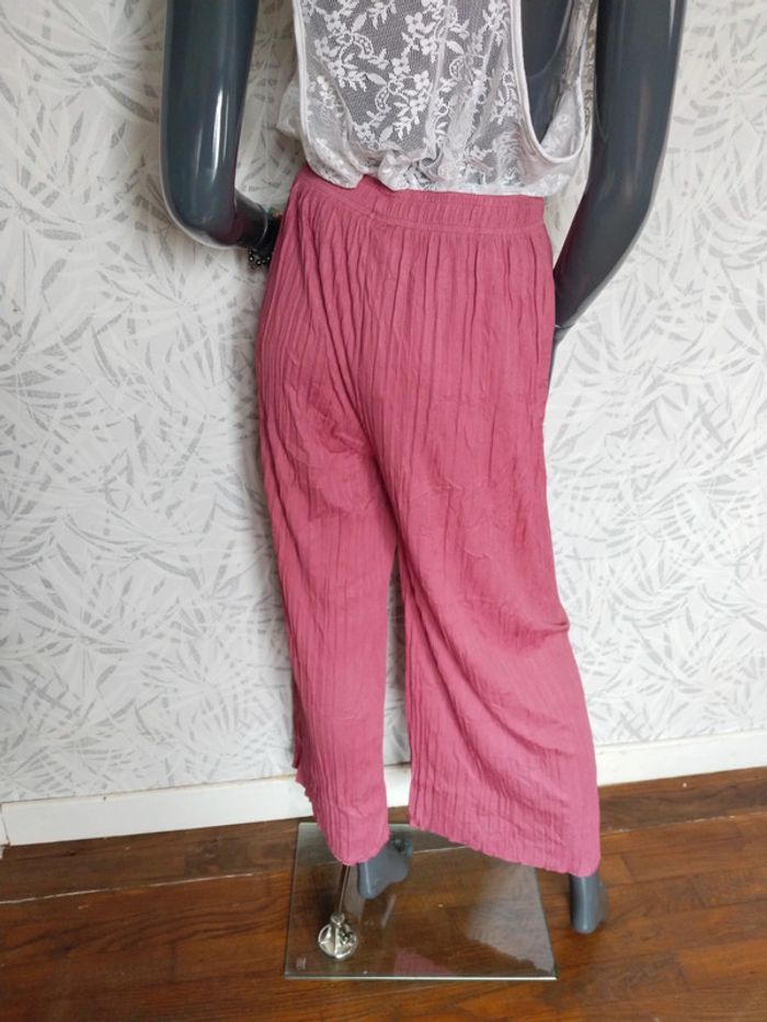 Jolie pantalon femme plissé jambes larges taille 36 38 40 42 44 46 - photo numéro 8