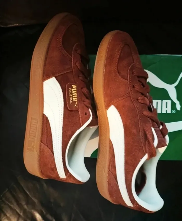 Modèle rare - baskets Puma Palermo chics couleur marron neuves - photo numéro 6