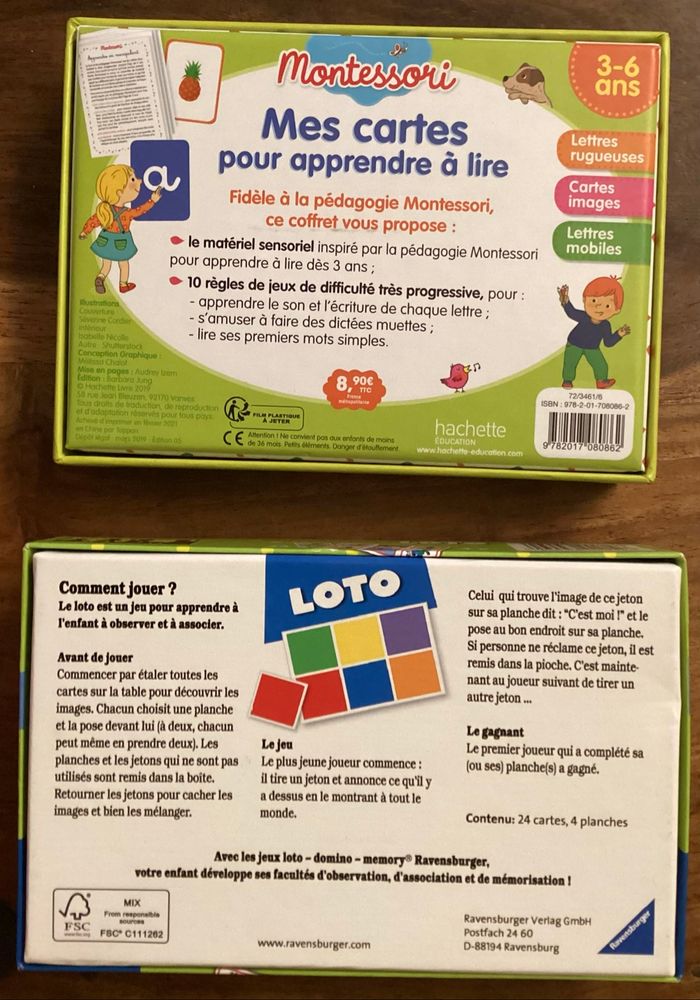 2 jeux Montessori et loto 2-6 ans - photo numéro 2