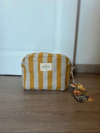 Trousse / Pochette Sezane Jute Rayée