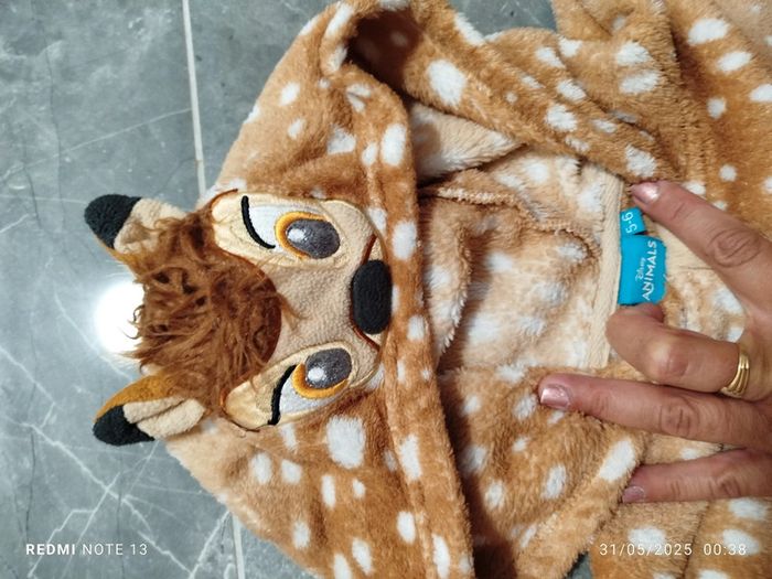Pyjama hiver 1 pièce fille 5/6 ans combi  tout doux bien chaud Disney Bambi - photo numéro 2
