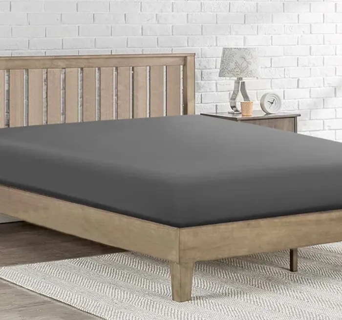 Drap-housse gris 140×190 cm +25 cm – 57 fils – 100 % coton Neuf - photo numéro 3