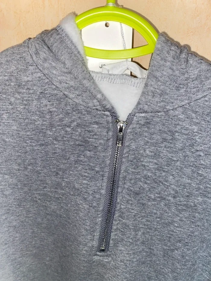 Pull gris fourré à l’intérieur - photo numéro 2