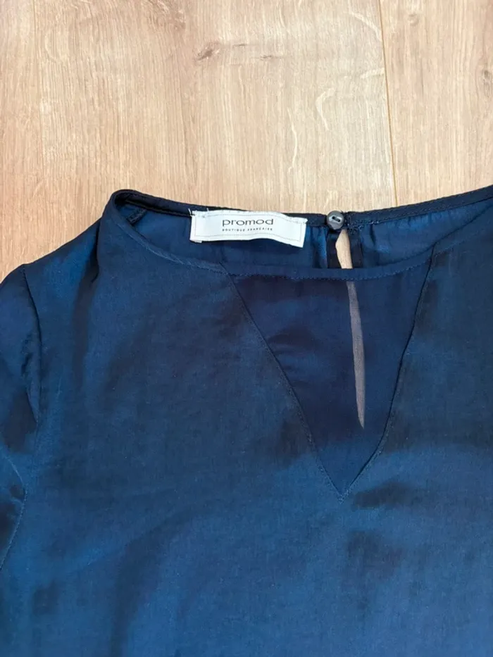 Blouse marine Promod taille 36 - photo numéro 2