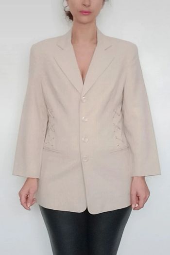 Blazer veste chic rayé laçage taille 40