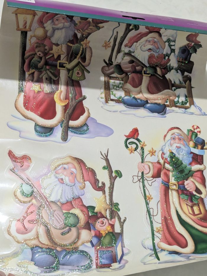 Magnifique décoration de Noël réutilisable, adhérent par électricité statique. - photo numéro 5