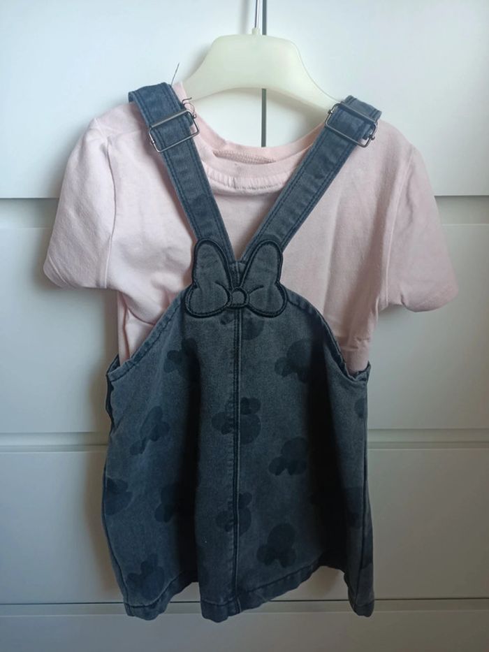 Magnifique ensemble robe salopette et t-shirt Disney taille 36mois - photo numéro 5