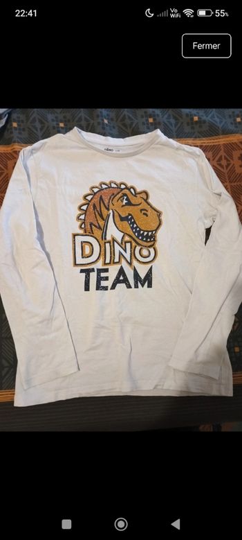 Tshirt a manche longue dino
