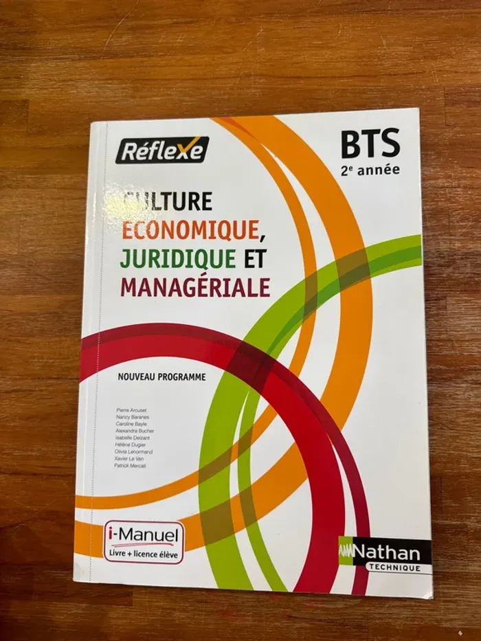 Livre, culture, économique, juridique et managériale deuxième année