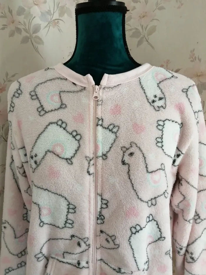 Combinaison pyjama rose à motifs lama / lalallama / (S-M) - photo numéro 3