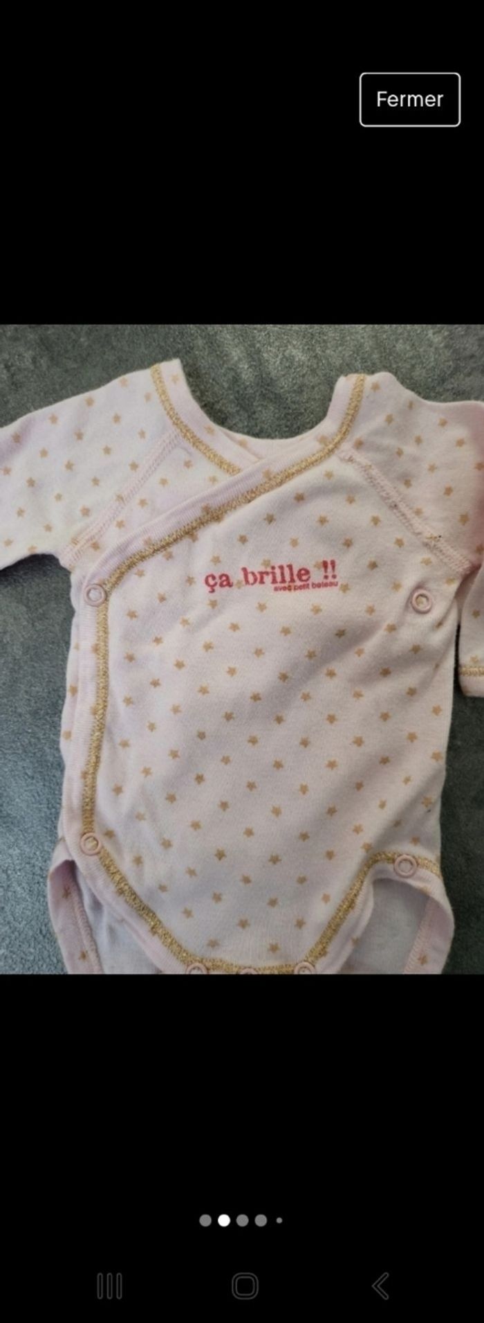 Lot 2 bodies fille manches longues naissance petit bateau peu portés - photo numéro 2