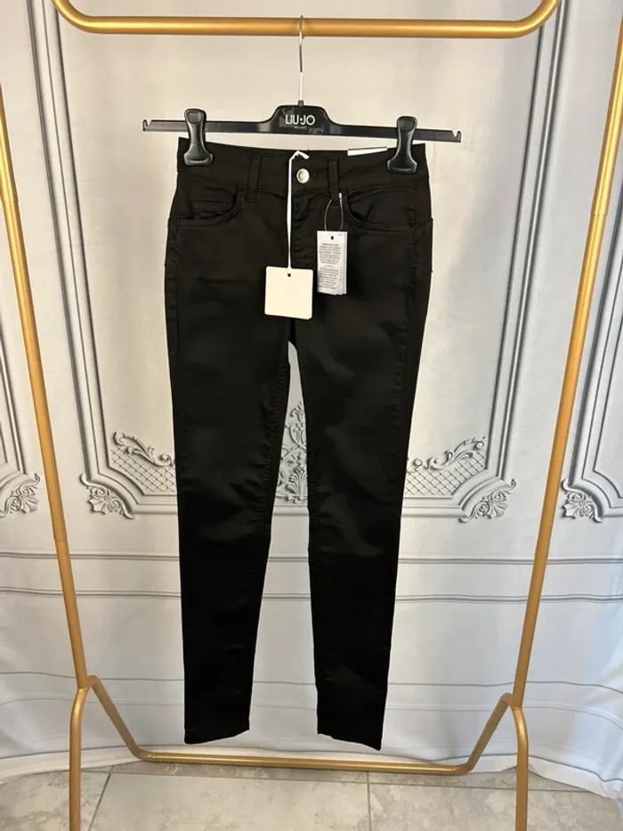 Jean skinny taille haute Noir LiuJo W24 L30 neuf - photo numéro 6