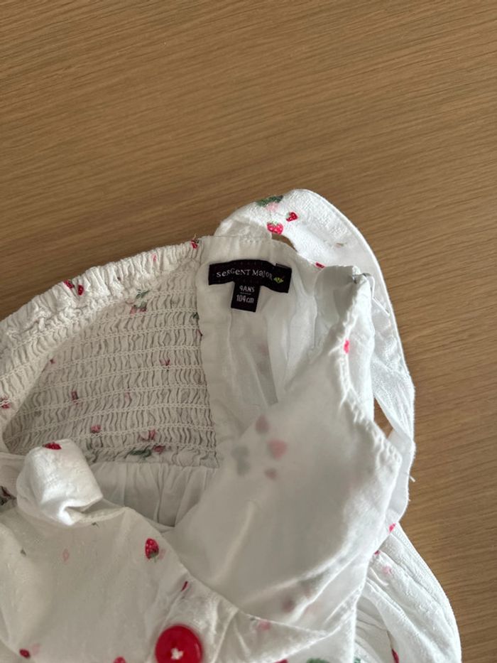 Robe fraise blanche sergent major - photo numéro 3