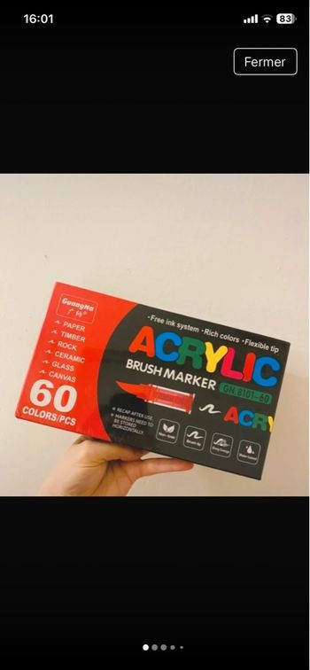 Feutres acryliques Guangna x60