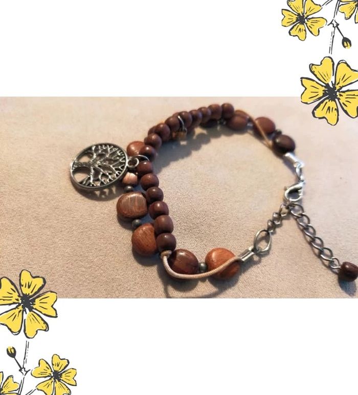 Bracelet Arbre de Vie – Bois naturel - Collection Terres d’Ailleurs - photo numéro 2