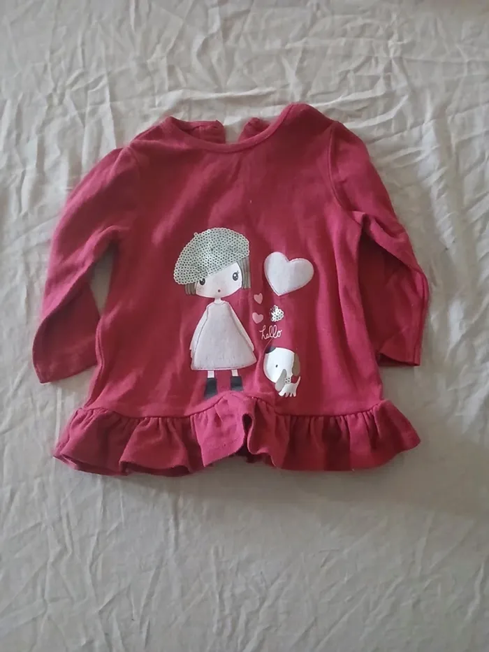 Tee-shirt manches longues 12 mois