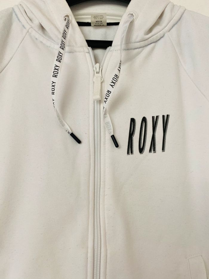 Veste sweat-shirt à capuche et zip Roxy S blanc - photo numéro 2