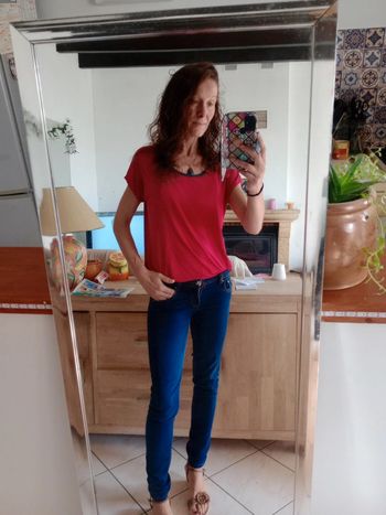 Tee shirt femme l fushia c71