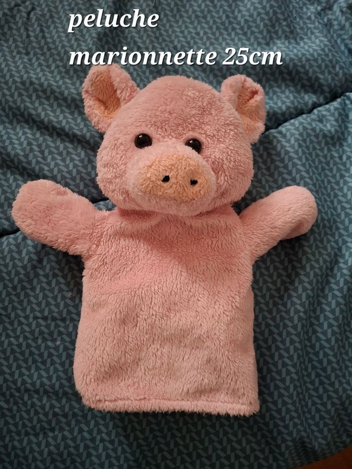 Peluche marionnette rose - photo numéro 3