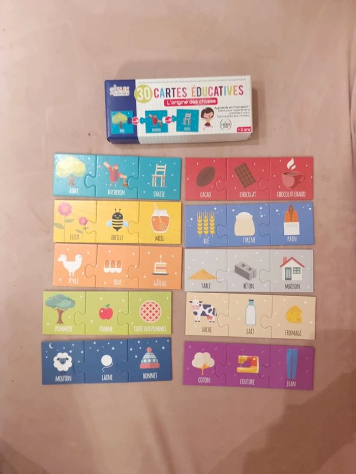 30 cartes éducatives L'origine des choses