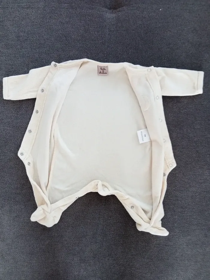 Pyjama jaune clair 1 mois - photo numéro 5